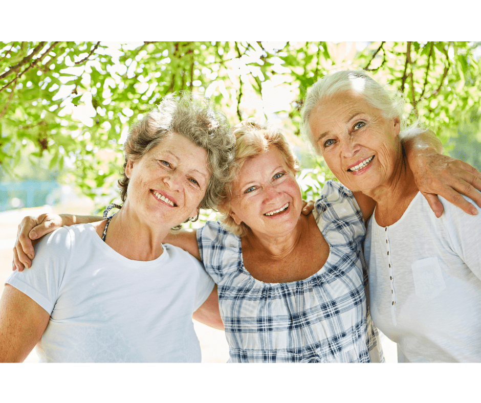 3 old age ladies with smile