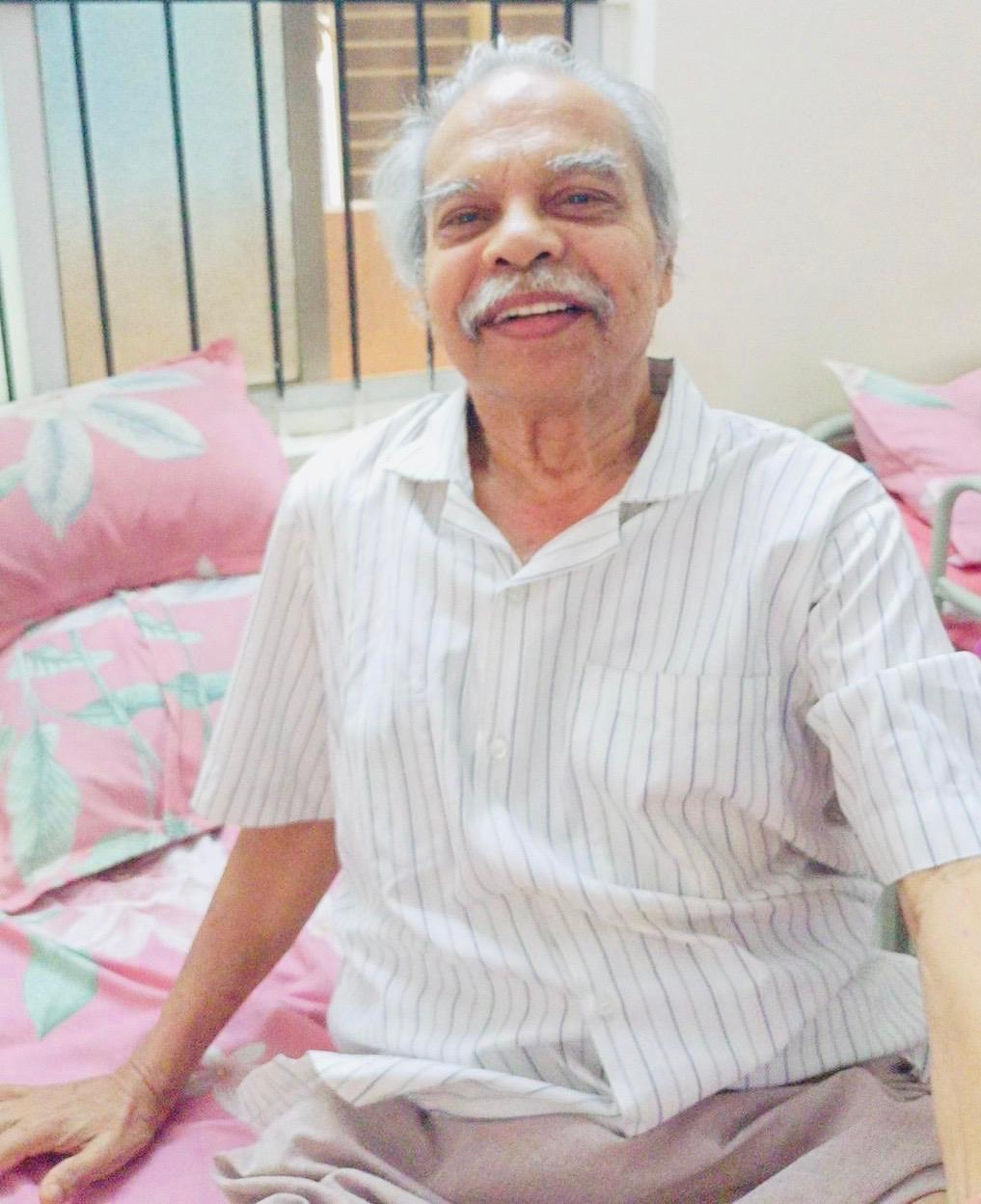 Smiling senior resident at Bangalore Care Takers